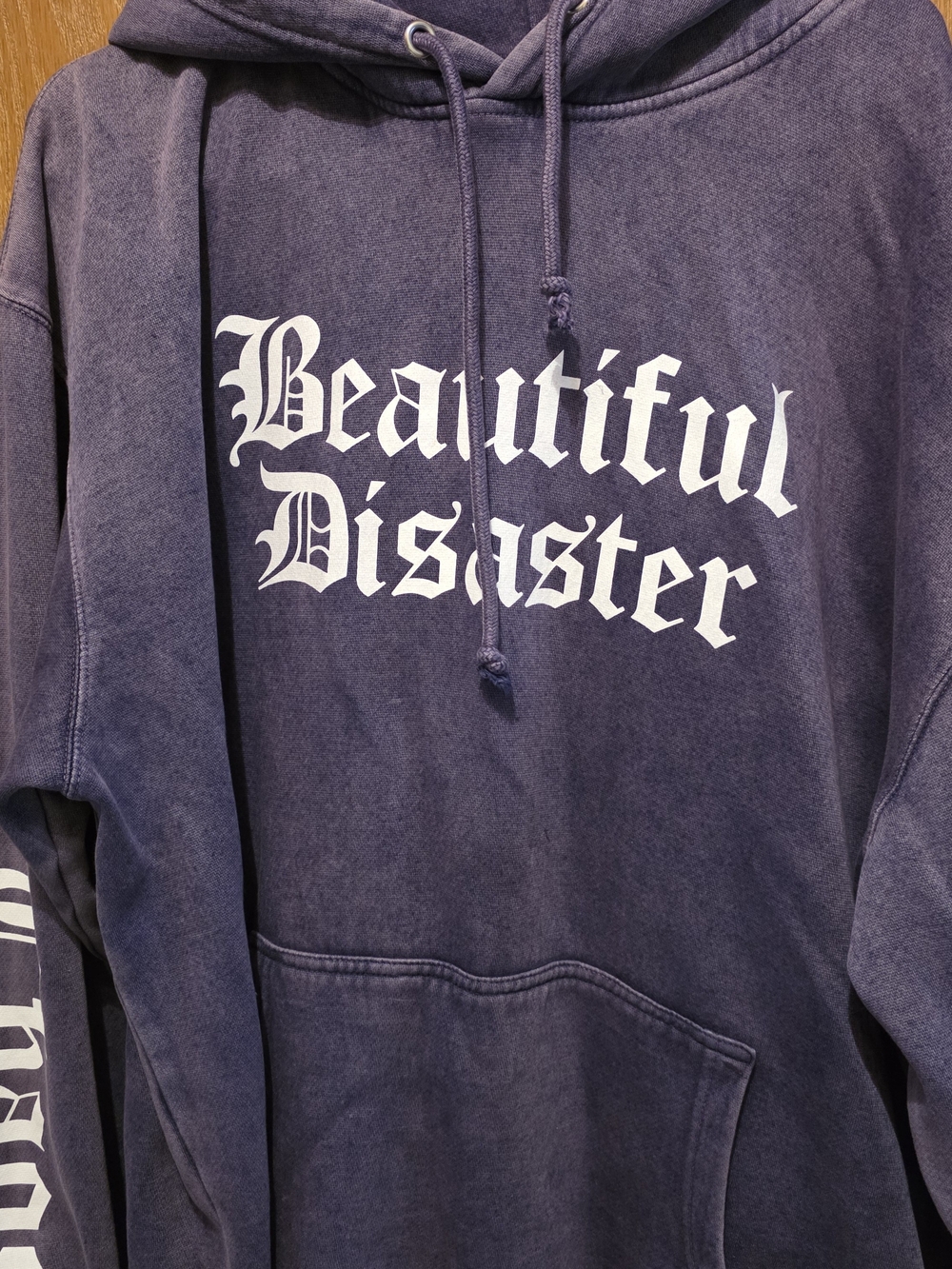 Beautiful Disaster Women's Heathered Purple Pullover Hoodie
